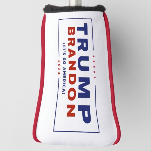 Trump Brandon 2024™ Verkiezingsgolf Hoesje Golf Pu Golfheadcover (Draai 90)