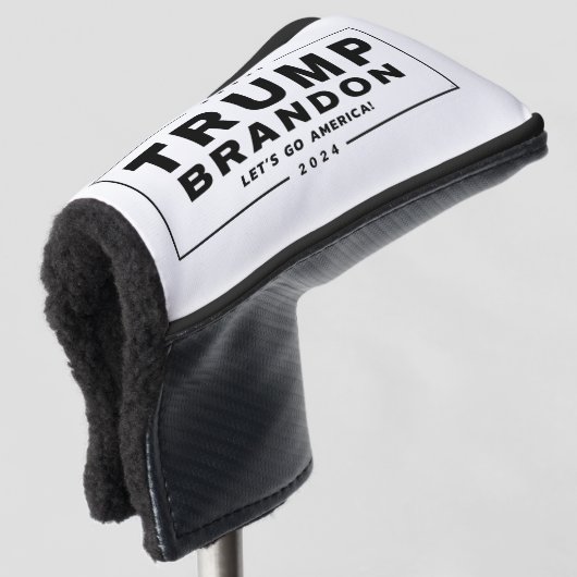 Trump Brandon 2024™ Verkiezingsgolf Hoesje Golf Pu Golfheadcover (3/4 voorkant)