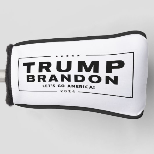 Trump Brandon 2024™ Verkiezingsgolf Hoesje Golf Pu Golfheadcover (Voorkant)