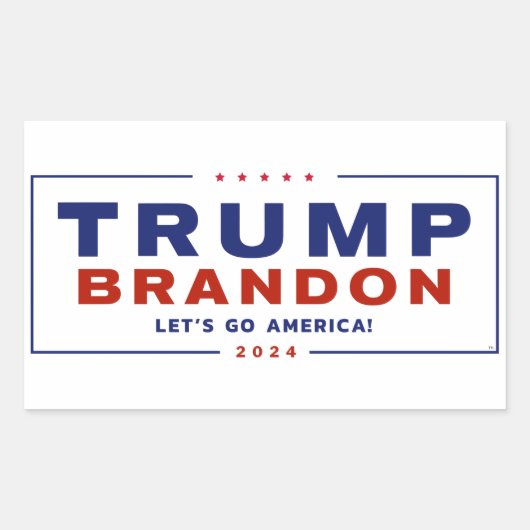 Trump Brandon 2024™ Verkiezingskiezers Officiële Rechthoekige Sticker (Voorkant)
