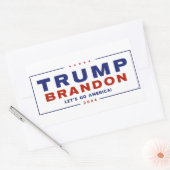 Trump Brandon 2024™ Verkiezingskiezers Officiële Rechthoekige Sticker (Envelop)