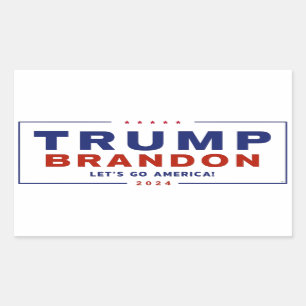 Trump Brandon 2024™ Verkiezingskiezers Officiële Rechthoekige Sticker