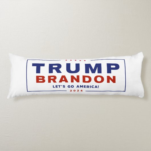 Trump Brandon 2024™ Verkiezingsofficieel Lichaamskussen (Voorkant)