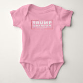 Trump Brandon 2024™ Verkiezingsroze Baby-pak Romper (Voorkant)