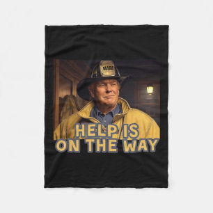 Trump Brandweerman Brandweerman Help Is Op Weg Int Fleece Deken