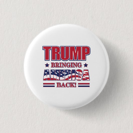 Trump brengt Amerika terug Ronde Button 3,2 Cm (Voorkant)