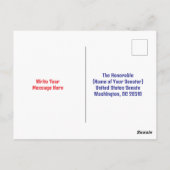 Trump-Briefkaart gericht aan het Witte Huis Briefkaart (Achterkant)