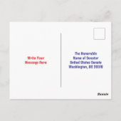 Trump-Briefkaart gericht aan senator Briefkaart (Achterkant)