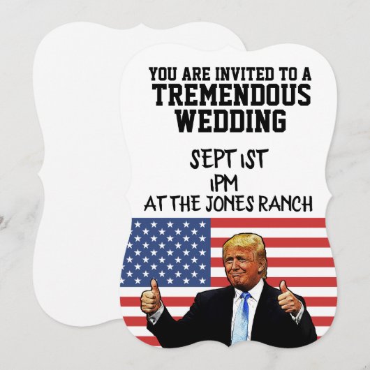 TRUMP BRUILOFT UITNODIGINGEN OP MAAT (Voorkant / Achterkant)
