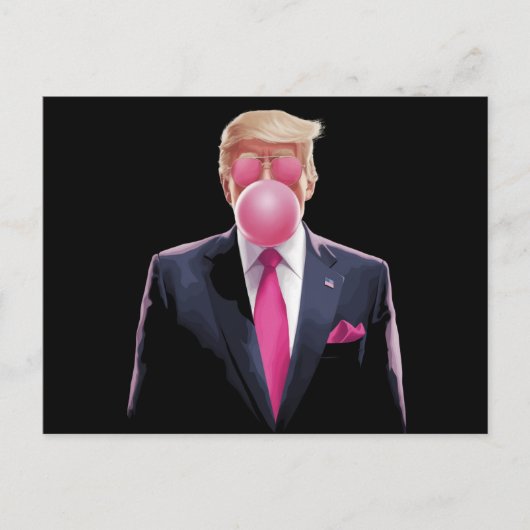 Trump Bubble Gum Briefkaart (Voorkant)