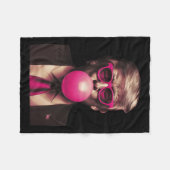 Trump Bubble Gum Fleece Deken (Voorkant (Horizontaal))