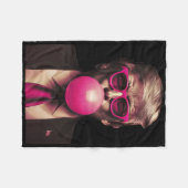 Trump Bubble Gum Fleece Deken (Voorkant (Horizontaal))