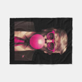 Trump Bubble Gum Funny 1 Fleece Deken (Voorkant (Horizontaal))