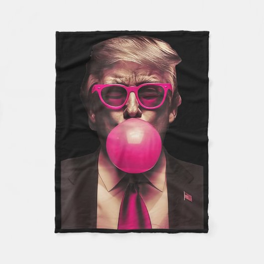 Trump Bubble Gum Funny Fleece Deken (Voorkant)