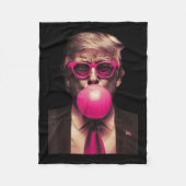 Trump Bubble Gum Grappig Fleece Deken (Voorkant)