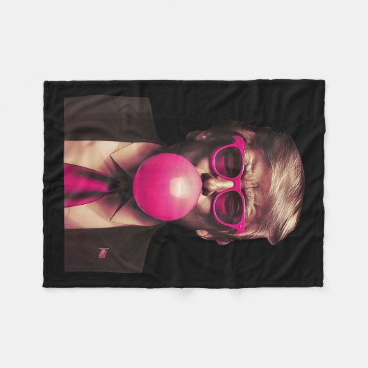 Trump Bubble Gum Grappig Fleece Deken (Voorkant (Horizontaal))