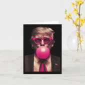 Trump Bubble Gum Grappig Kaart (Gele Bloem)