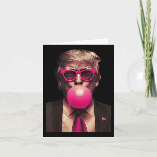 Trump Bubble Gum Grappig  Kaart (Voorkant)