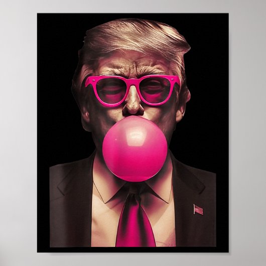 Trump Bubble Gum Grappig Poster (Voorkant)