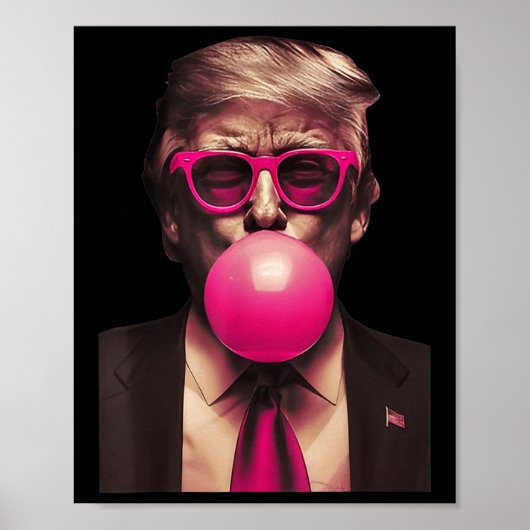 Trump Bubble Gum Grappig Poster (Voorkant)