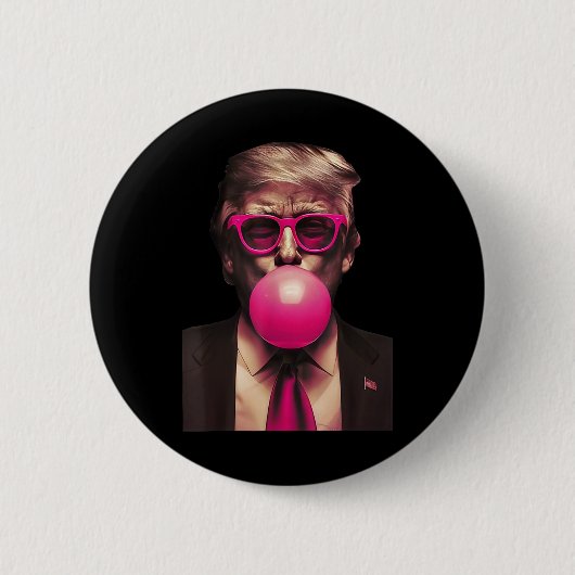 Trump Bubble Gum Grappig Ronde Button 5,7 Cm (Voorkant)
