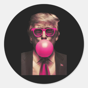 Trump Bubble Gum Grappig Ronde Sticker