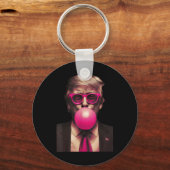 Trump Bubble Gum Grappig Sleutelhanger (Voorkant)