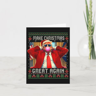 Trump Bubble Gum Make Christmas Great Again lelijk Kaart