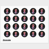 Trump Bubble Gum Pink 1 Ronde Sticker (Vel)