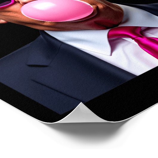 Trump Bubble Gum Pink Poster (Hoek)