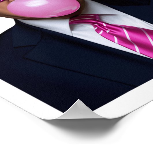 Trump Bubble Gum Pink Poster (Hoek)