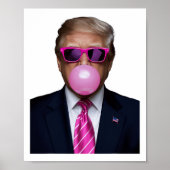 Trump Bubble Gum Pink Poster (Voorkant)