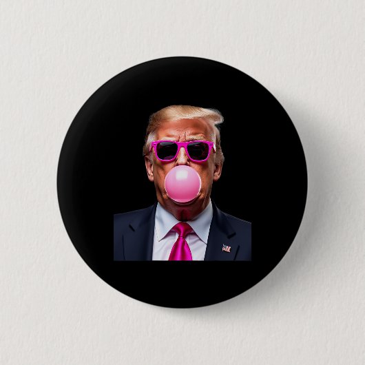 Trump Bubble Gum Pink Ronde Button 5,7 Cm (Voorkant)