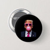 Trump Bubble Gum Pink Ronde Button 5,7 Cm (Voorkant /achterkant)