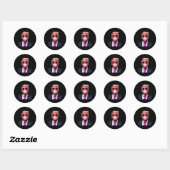 Trump Bubble Gum Pink Ronde Sticker (Vel)
