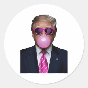 Trump Bubble Gum Pink Ronde Sticker