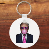 Trump Bubble Gum Pink Sleutelhanger (Voorkant)