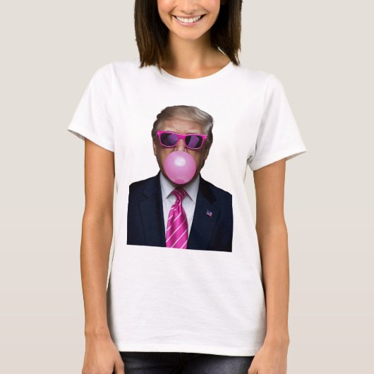 Trump Bubble Gum Pink T-shirt (Voorkant)
