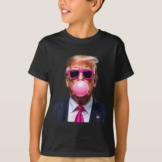Trump Bubble Gum Pink T-shirt (Voorkant)