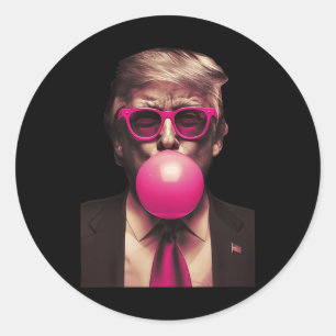 Trump Bubble Gum Ronde Sticker