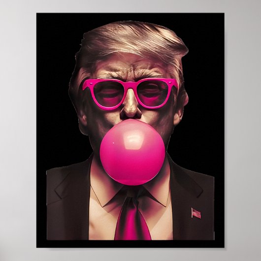 Trump Bubble Gum Roze 2  Poster (Voorkant)