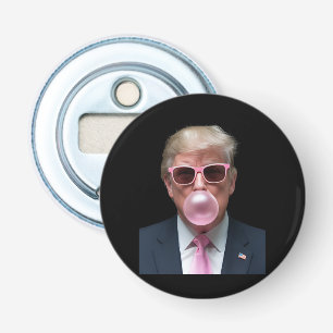 Trump Bubble Gum Roze Grappig USA President Button Flesopener