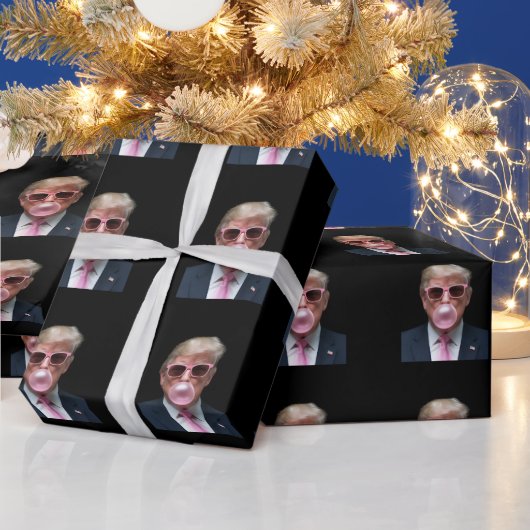 Trump Bubble Gum Roze Grappig USA President Cadeaupapier (Feestdagen)