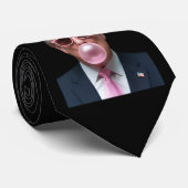 Trump Bubble Gum Roze Grappig VS President Stropdas (Opgerold)