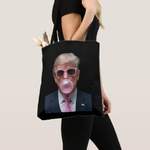Trump Bubble Gum Roze Grappig VS President Tote Bag