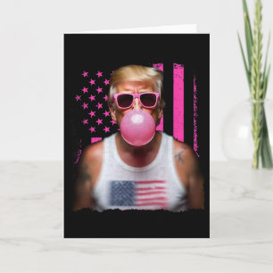 Trump Bubble Gum Roze Zonnebril Usa Vlag Grappig _ Kaart