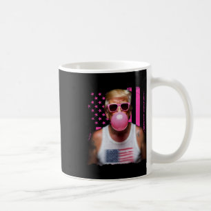 Trump Bubble Gum Roze Zonnebril Usa Vlag Grappig _ Koffiemok