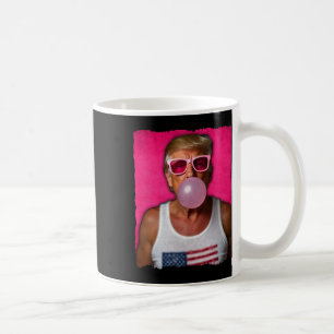 Trump Bubble Gum Roze Zonnebril Usa Vlag Grappig  Koffiemok