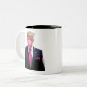 Trump Bubble Gum Tweekleurige Koffiemok (Voorkant links)