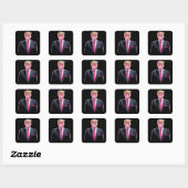 Trump Bubble Gum Vierkante Sticker (Vel)
